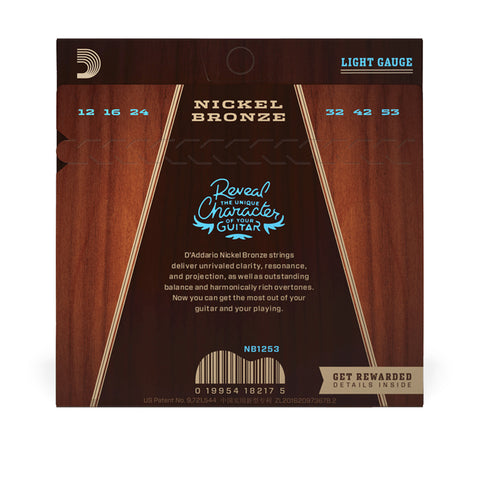 Set De Cuerdas Para Guitarra Acustica Daddario Nb Calibre 12-53