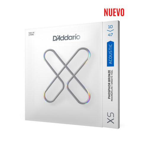 Set De Cuerdas Para Guitarra Acústica de 12 Cuerdas D'addario Calibre 10-47