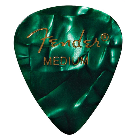 Picks Fender Celuloide Verde Nacarado X 12 Unds Medium