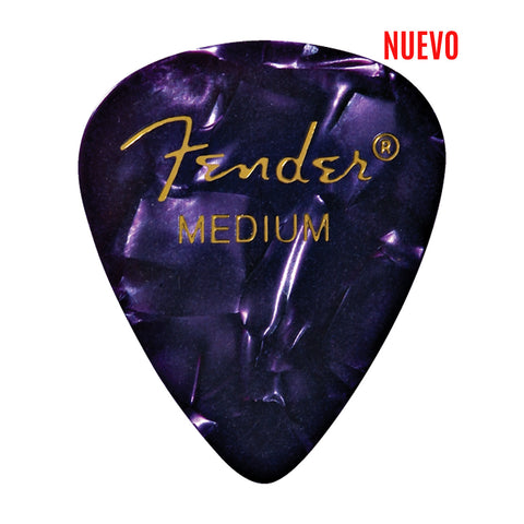 Picks Fender Celuloide Purpura Nacarado X 12 Unds Medium