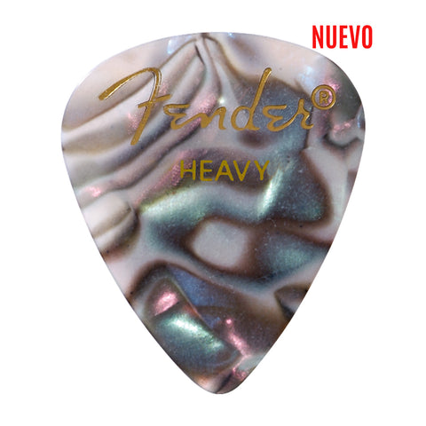 Picks Fender Celuloide Abulon Nacarado X 12 Unds Heavy