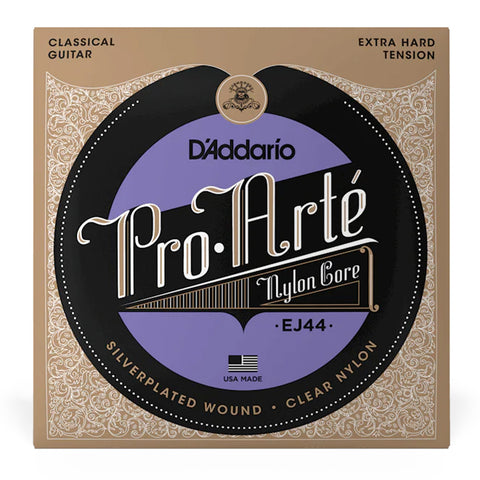 Set De Cuerdas Para Guitarra Clásica D’Addario EJ44 Pro-Arté Nylon Extra Fuerte