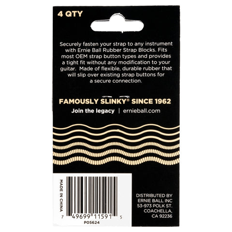 CREAM RUBBER STRAP LOCKER ERNIE BALL P05624