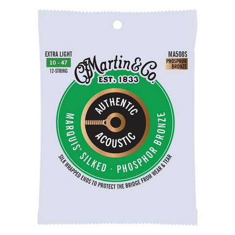 Set De 12 Cuerdas Para Guitarra Acustica Martin Calibre 92/8 10-47 E.L