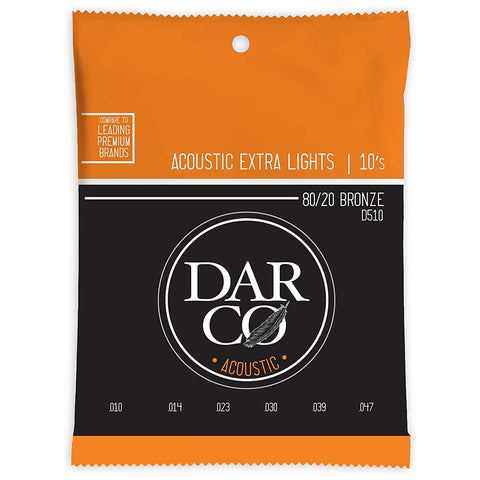 MARTIN ACOUSTIC GUITAR STRING SET CALIBER 80/20 10-47 EL DARCO