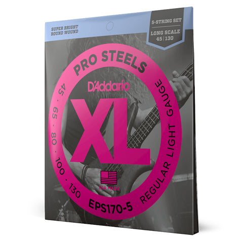 Set De 5 Cuerdas Para Bajo D'addario Calibre 45/130 Eps 170-5