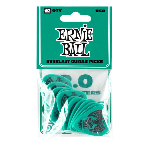 Picks De 2.0 Mm Por 12Un Ernie Ball P09196 Verde