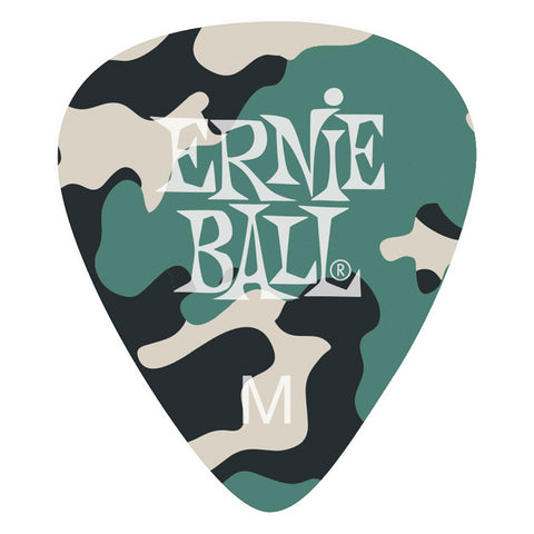 Picks Medios Celuloide Por 12 Uni Ernie Ball P09222 Camuflado