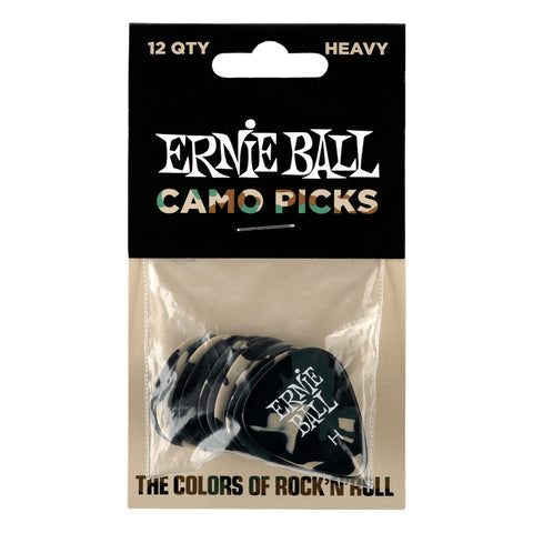 Picks Gruesos Celuloide Por 12 Uni Ernie Ball P09223 Camuflado