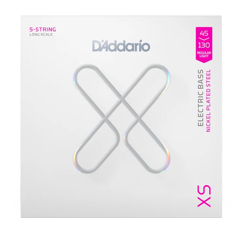 Set De 5 Cuerdas Para Bajo Escala Larga Daddario Xs Nps (45-130) Xsb45130