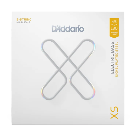 Set De 5 Cuerdas Para Bajo Multi Escala Daddario Xs Nps (45-130) Xsb45130ms