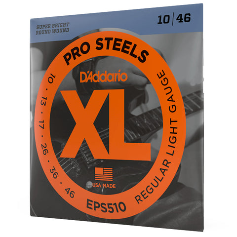D'ADDARIO ELECTRIC GUITAR STRING SET CALIBER 10/46 EPS510