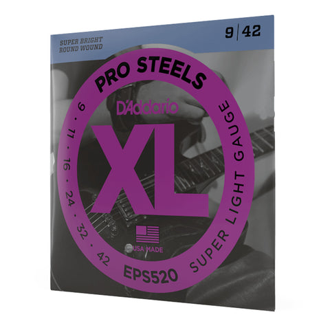 D'ADDARIO ELECTRIC GUITAR STRING SET CALIBER 9/42 EPS520