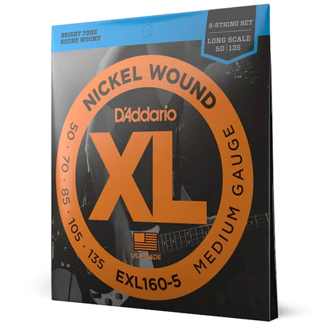 SET OF 5 D´ADDARIO S BASS STRINGS CALIBER 50/13 EXL160-5