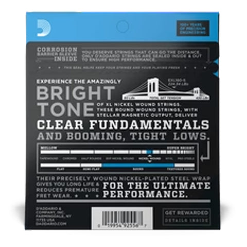 SET OF 5 D´ADDARIO S BASS STRINGS CALIBER 50/13 EXL160-5