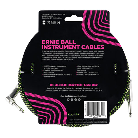 Cable Para Instrumento Ernieball En L Trenzado De 3 Metros