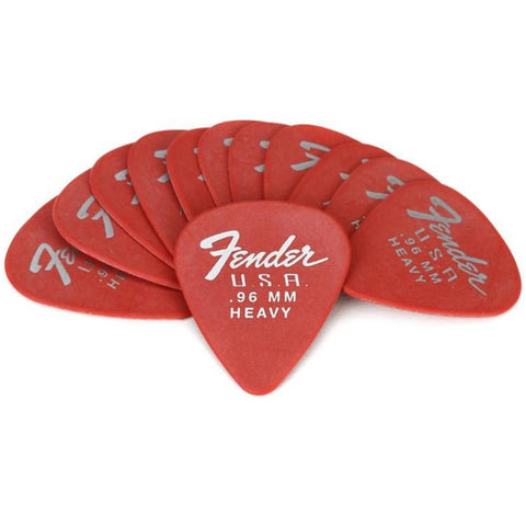 FENDER DURA-TONE PICKS CALIBER .96 - 12 UND RED