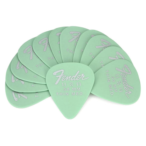 FENDER DURA-TONE PICKS CALIBER .58 - 12 UND GREEN.