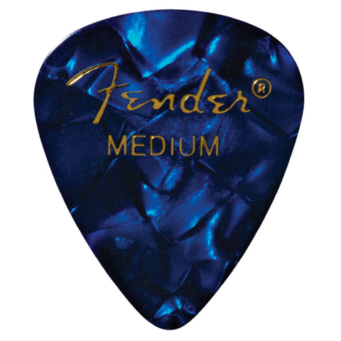 Picks Fender En Celuloide Medios 12 Und Azul Nacarado