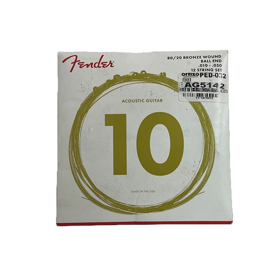 FENDER ACOUSTIC GUITAR STRING SET IN BRONZE 10/50 GAUGE