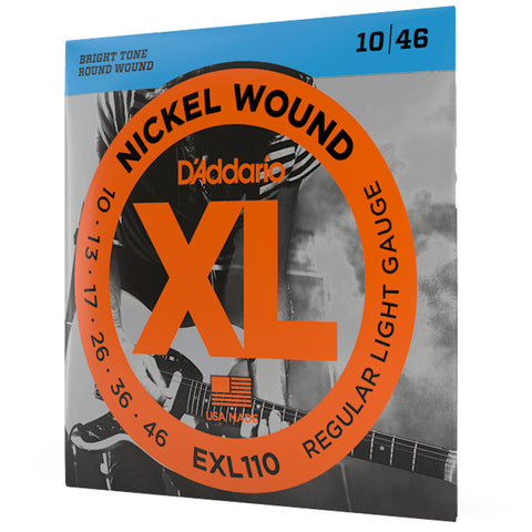 D'ADDARIO ELECTRIC GUITAR STRING SET CALIBER 10/46 EXL110.