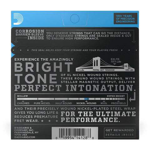D'ADDARIO ELECTRIC GUITAR STRING SET CALIBER 11/49 EXL115