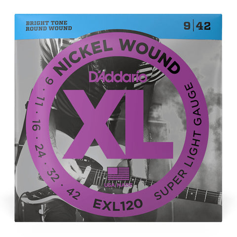 D'ADDARIO ELECTRIC GUITAR STRING SET CALIBER 9/42 EXL120