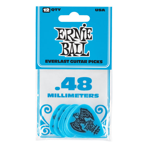 PICKS ERNIE BALL EVRLST CALIBER 48MM P09181 BLUE 12 UNITS