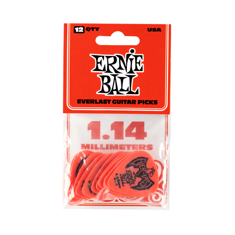 PICKS ERNIE BALL EVRLST CALIBRE 1,14 MM ROJO P09194 12 UNIDADES