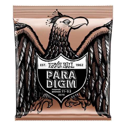 ERNIE BALL ACOUSTIC GUITAR STRING SET IN PHOSPHORUS AND BRONZE CALIBER 11/52. 