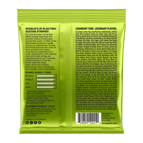 Set De Cuerdas Para Guitarra Electrica Ernie Ball Slinky Calibre 10/46.