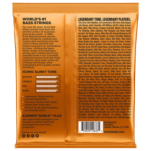 Set De 4 Cuerdas Para Bajo Ernie Ball Calibre 45/105 PO2833
