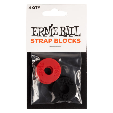 Bloqueador De Correa En Goma Color Negro Y Rojo Ernie Ball P04603