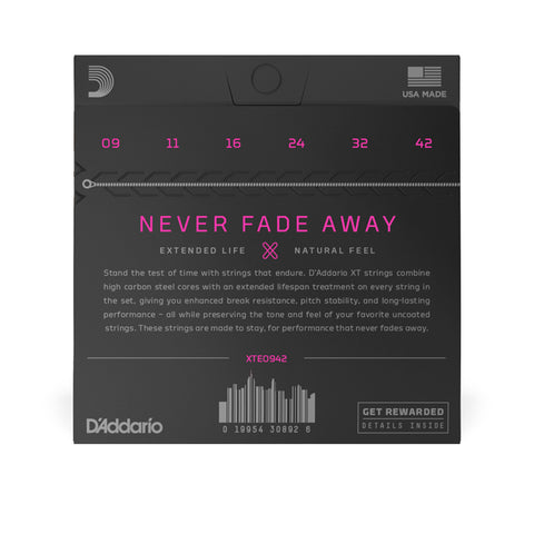Set De Cuerdas Para Guitarra Electrica D'addario Calibre 9/42 Xte0942