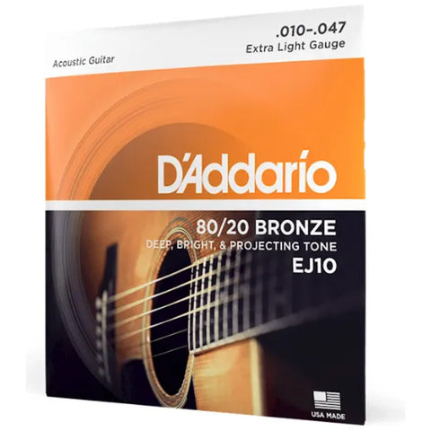 D'ADDARIO ACOUSTIC GUITAR STRING SET 10-47 EJ10