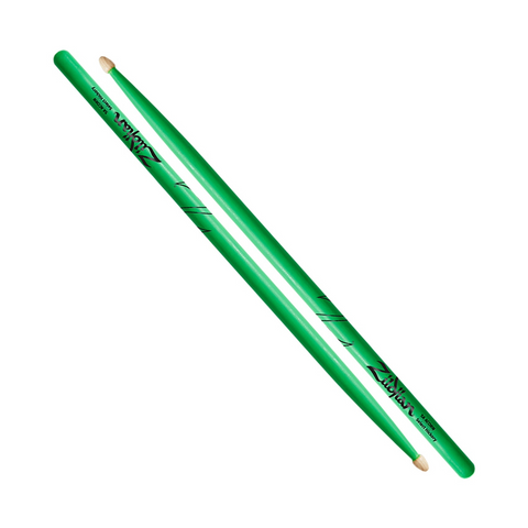Baquetas Zildjian 5a Verde Neón Z5aacdgy