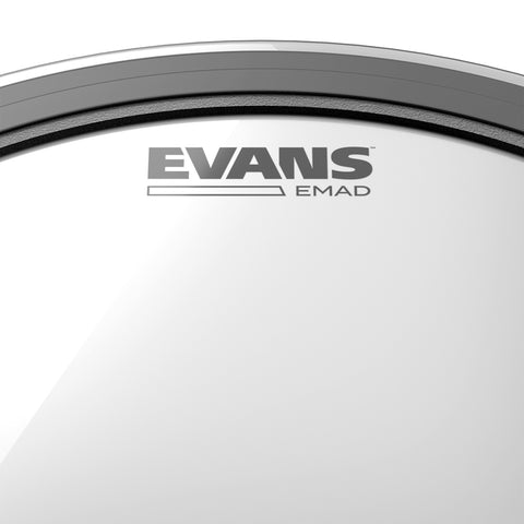 Parche Evans Emad De 22" Transparente.