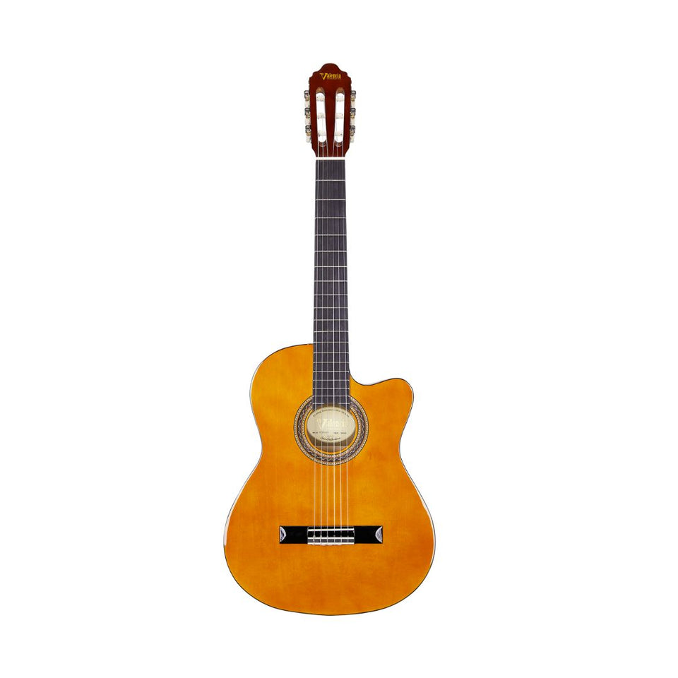VALENCIA CLASSICAL GUITAR THIN BODY WITH CUTAWAY VC104TC NATURAL