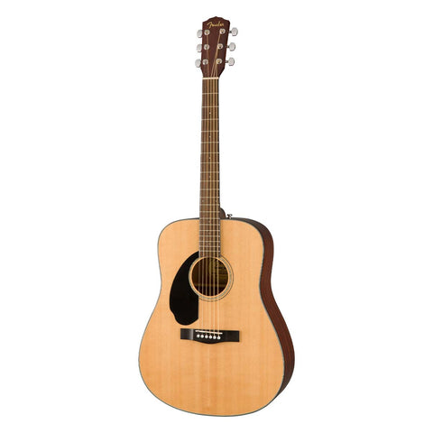 FENDER LEFT-HANDED ACOUSTIC GUITAR WITH CD-60S NTURAL STEEL STRINGS