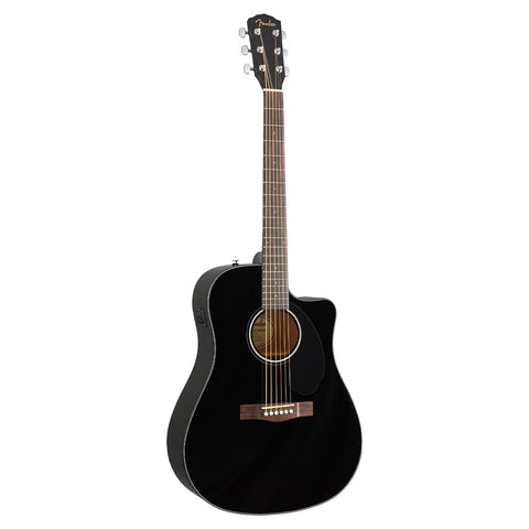 FENDER DREADNOUGHT CD-60SCE/ BLACK ELECTROACOUSTIC GUITAR