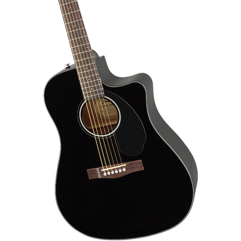 FENDER DREADNOUGHT CD-60SCE/ BLACK ELECTROACOUSTIC GUITAR