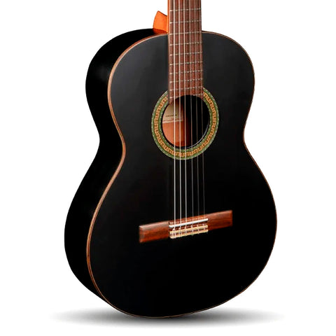 Guitarra Clásica Alhambra 1c Negro Satin Con Estuche