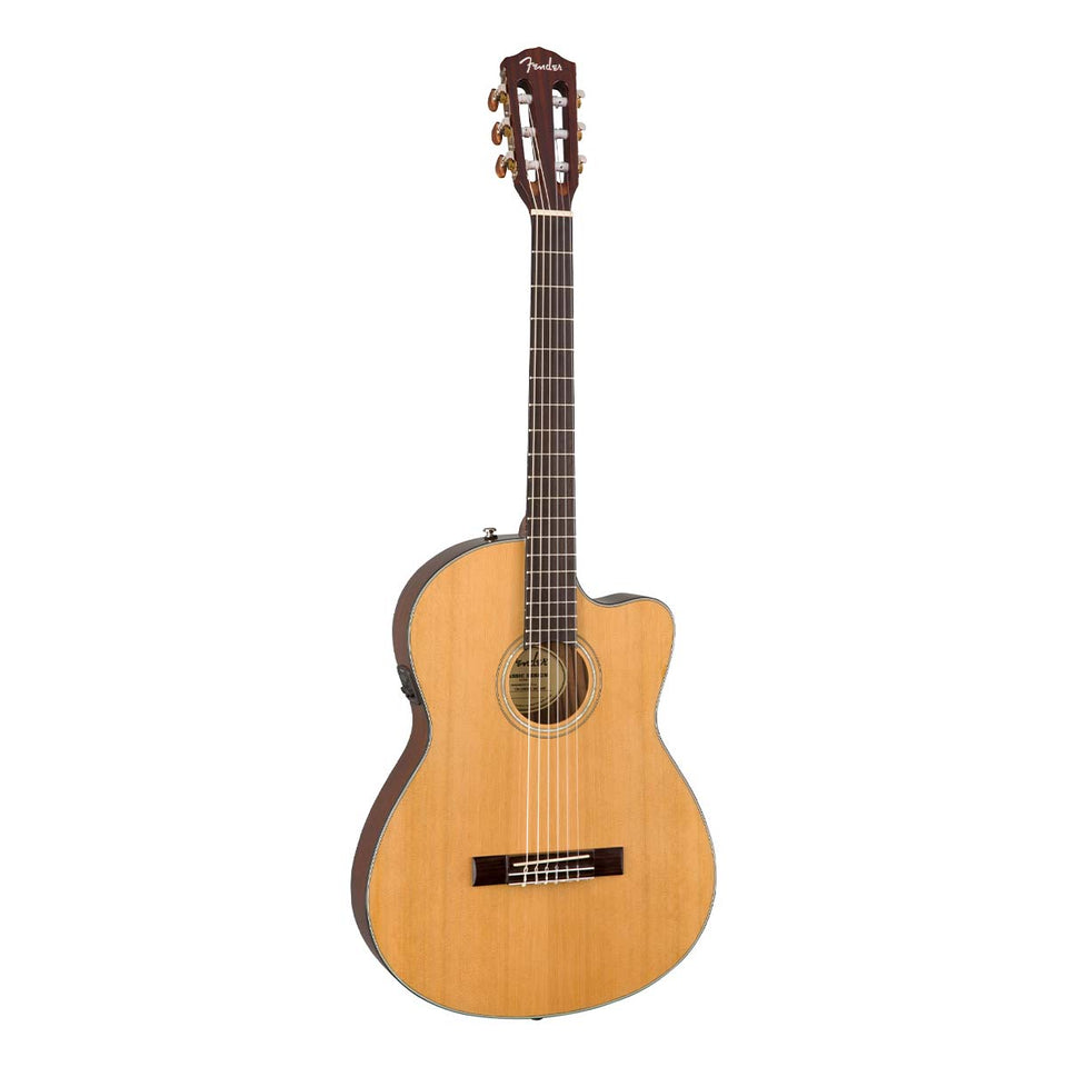 FENDER ELECTROACOUSTIC GUITAR NATURAL CD-140SCE NYLON STRINGS WITH RIGID CASE