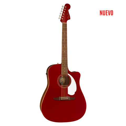 Guitarra Electroacustica Fender Redondo Player Color Candy Apple Red