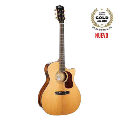 Guitarra Electroacustica Cort Gold A6 Nat Con Estuche