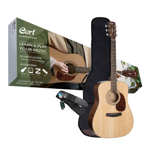 Guitarra Acustica Cort Earth 60 Tipo Folk En Combo