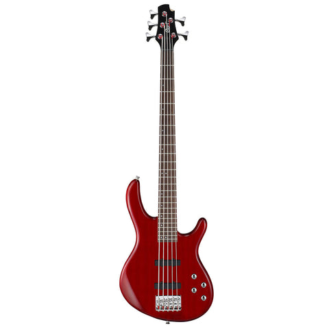 CORT ACTION-V PLUS TRANSLUCENT RED ELECTRIC BASS. 