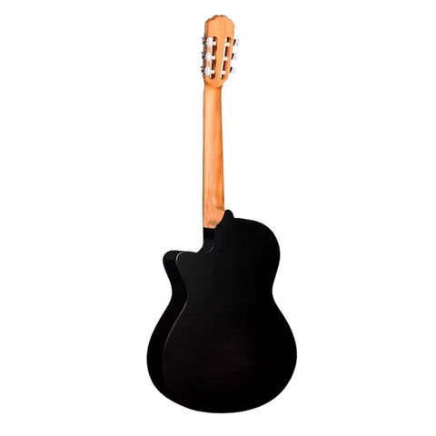 Guitarra Electroacústica Nylon Alhambra Cw Ez Black Satin Sin Estuche