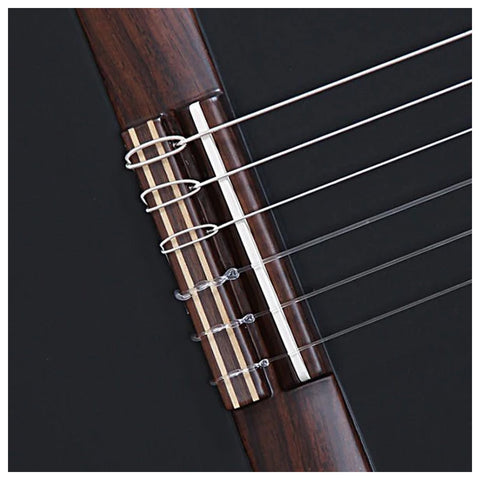 Guitarra Electroacústica Nylon Alhambra Cw Ez Black Satin Sin Estuche