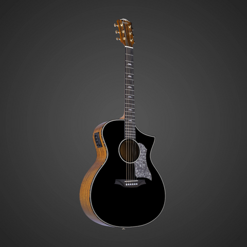 Guitarra Electroacustica Cuerda Metalica Bromo Ban4ce Tapa Negra Con Funda
